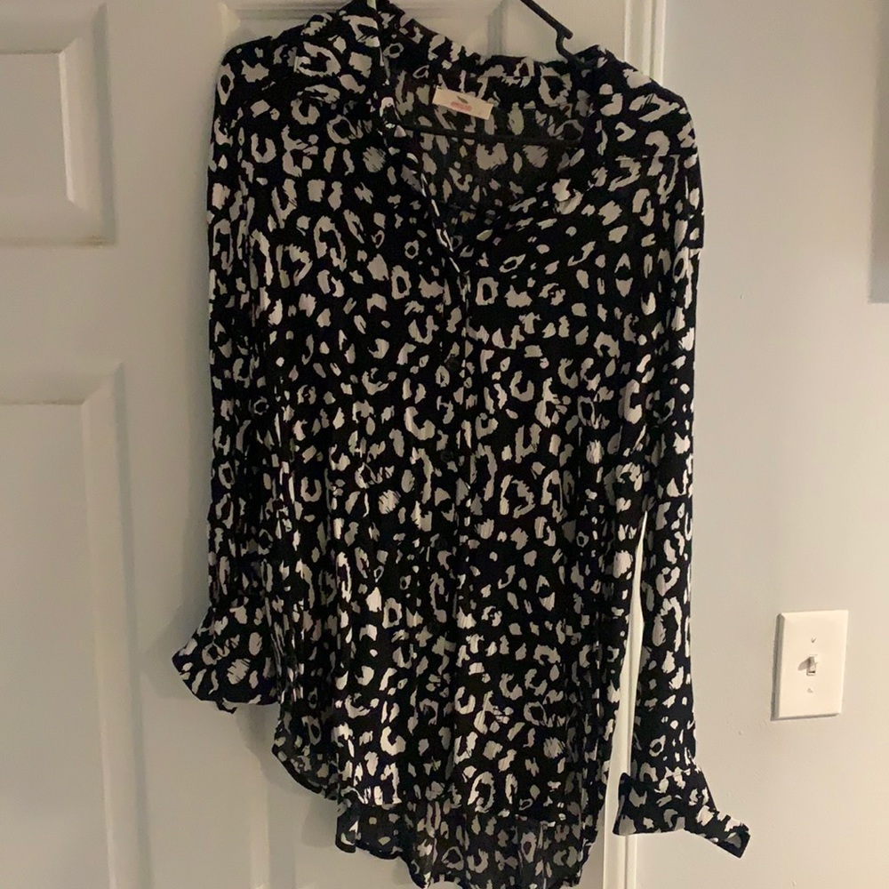Cheetah print blouse